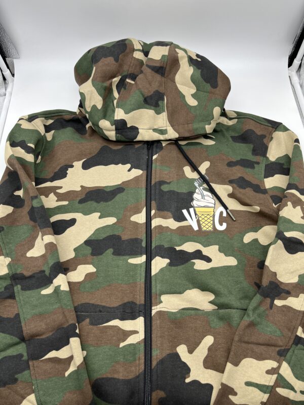 Vanilla Cycles Camo Zip Up Hoodie