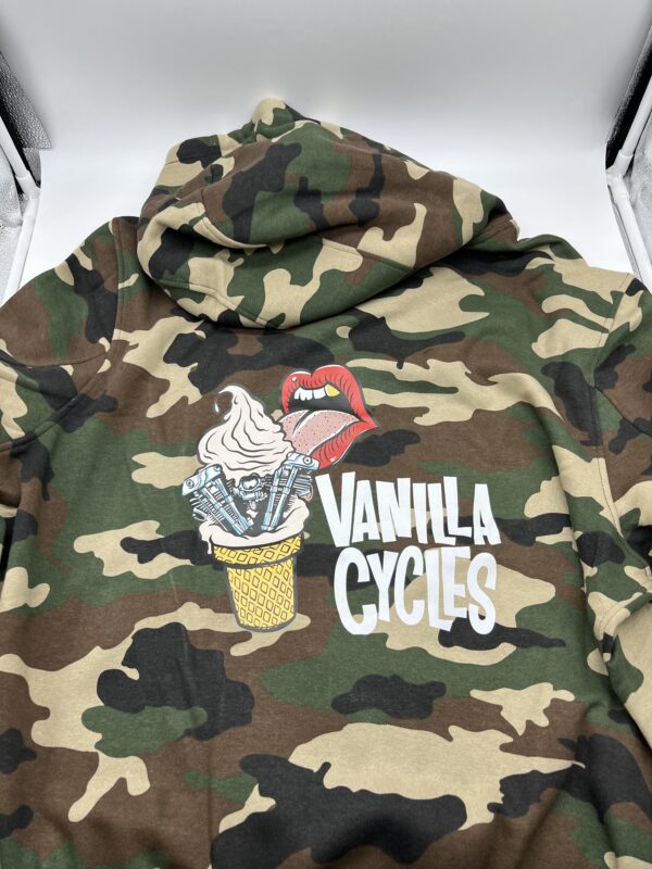 Vanilla Cycles Camo Zip Up Hoodie