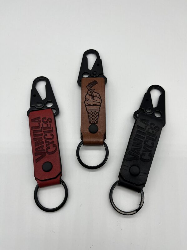 Vanilla Cycles Leather Keychain