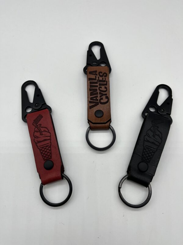 Vanilla Cycles Leather Keychain